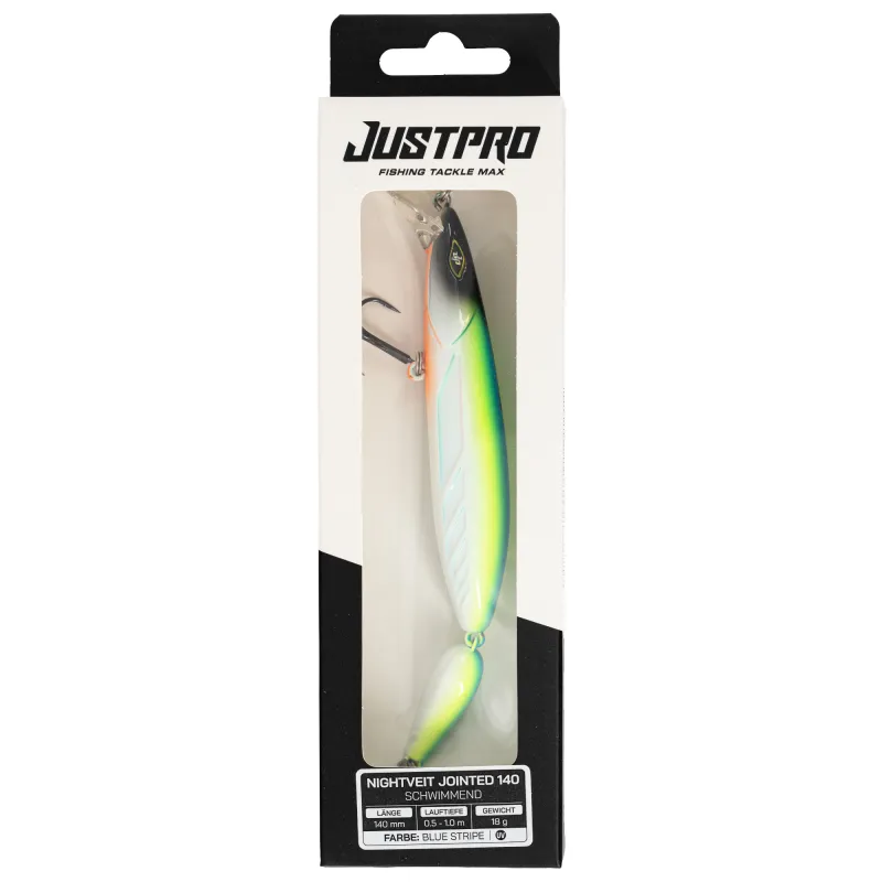 JustPro Nightveit Jointed 140 Blue Stripe - 14cm - 1 Stück