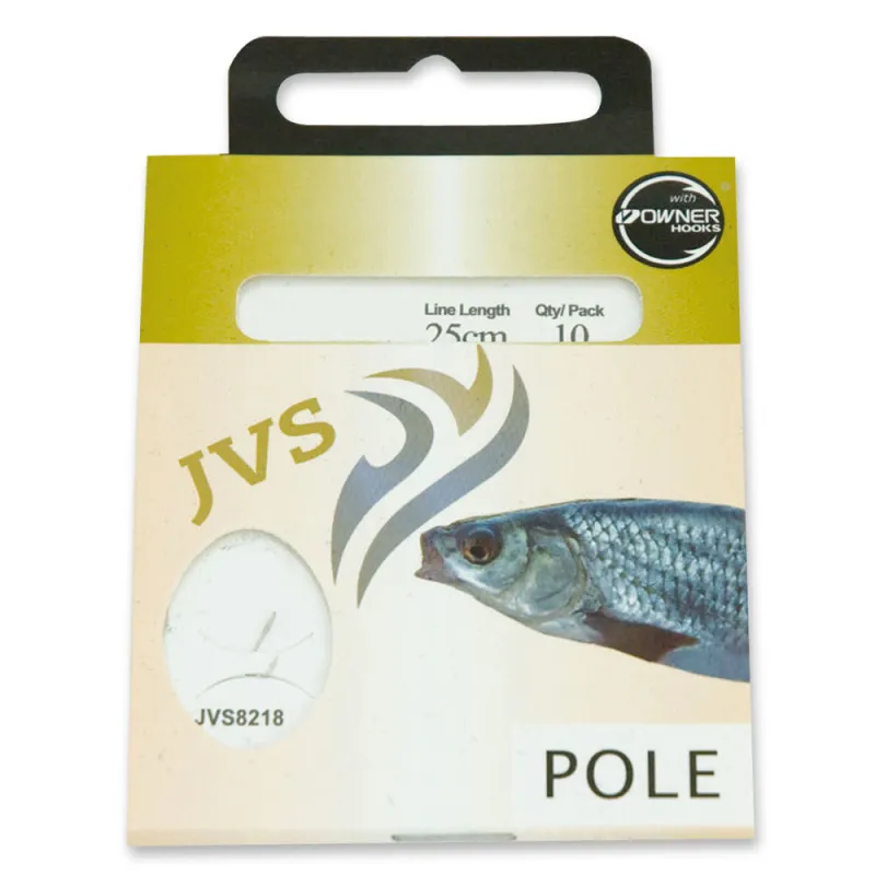 JVS geb. Owner Vorfachhaken Pole 20 25cm - silber - Gr.20 - 0,08mm - 10Stück
