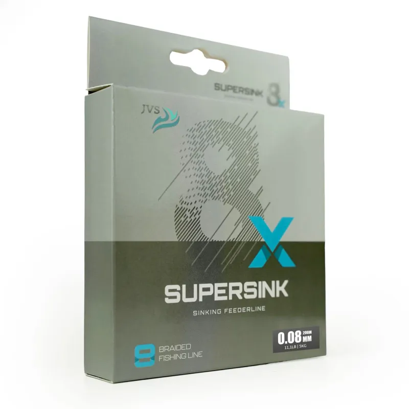 JVS SuperSink 8-Braid Feederline sinking - 200m - 0,10mm - grün - 8,0kg