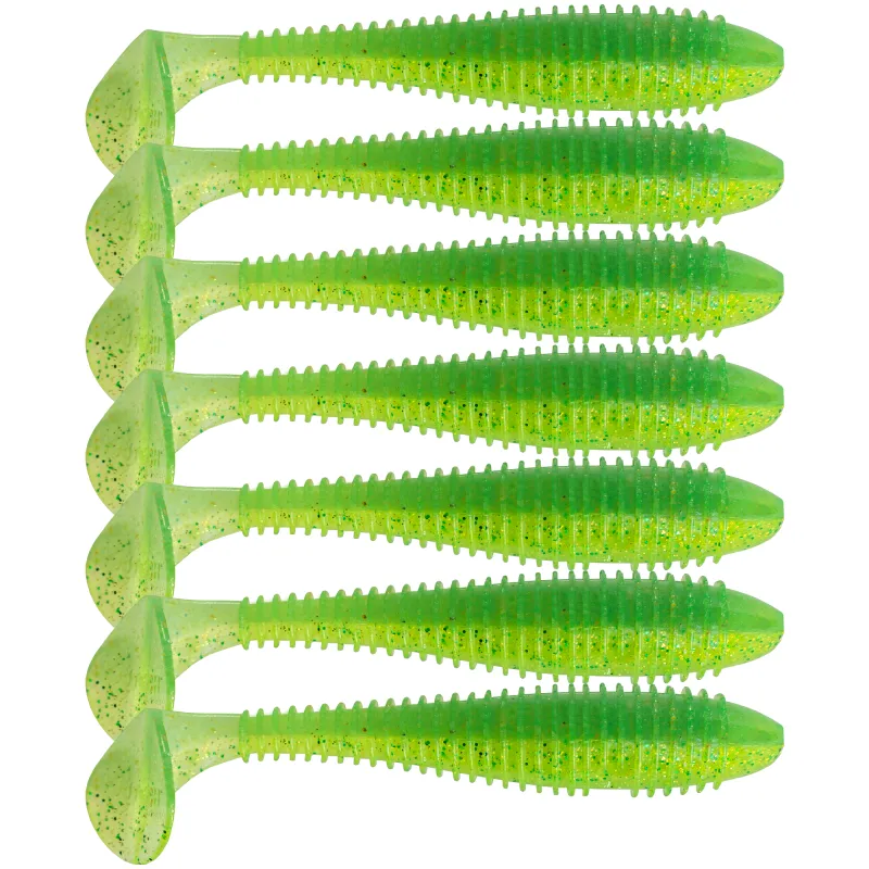 Keitech FAT Swing Impact 3,3" - 8,2cm - 6g - Lime Chartreuse - 7Stück