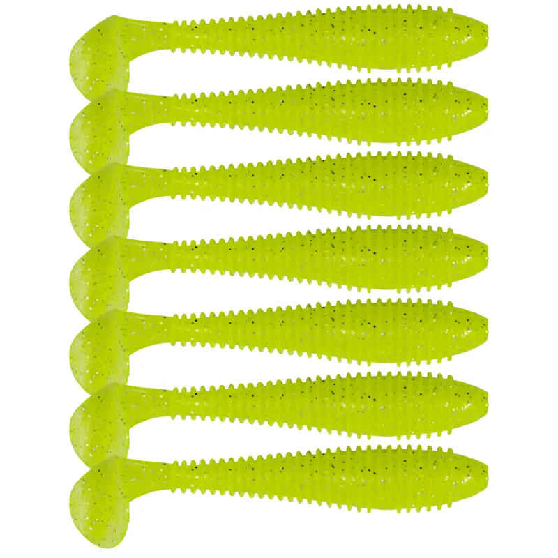 Keitech FAT Swing Impact 3,3" - 8,2cm - 6g - Toxic Chart - 7Stück