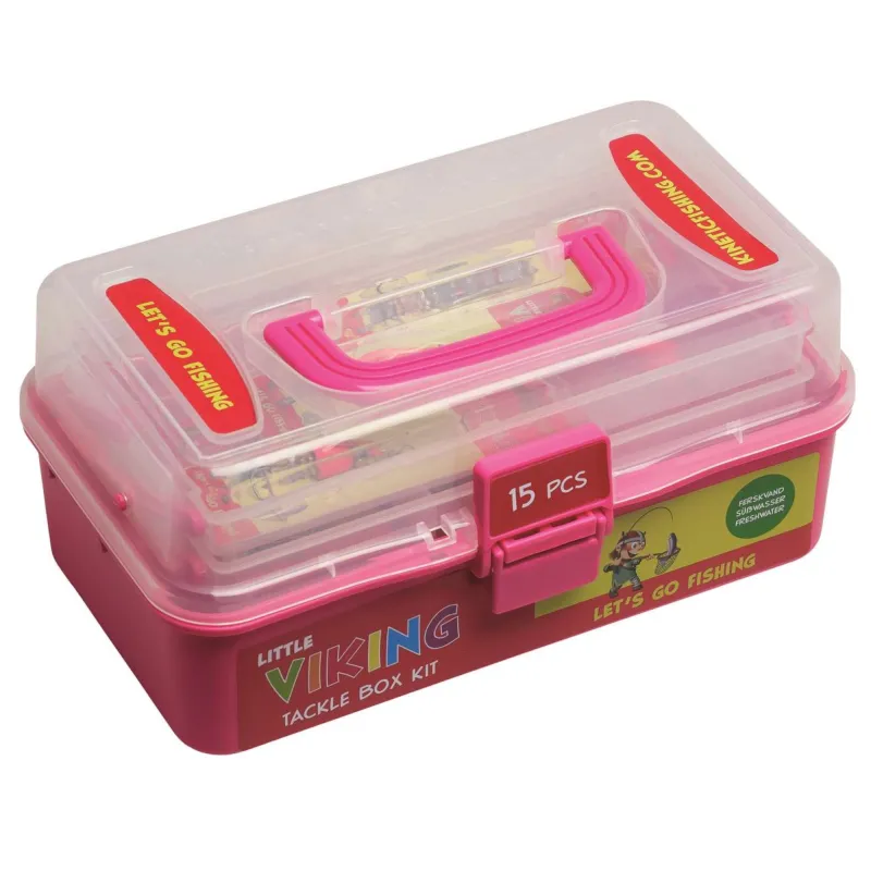 Kinetic Little Viking Tackle Box Kit Fuchsia - 15 Teile