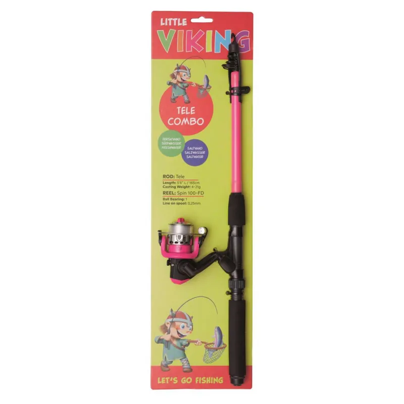 Kinetic Little Viking Tele Combo Fuchsia - 165cm - 4-21g