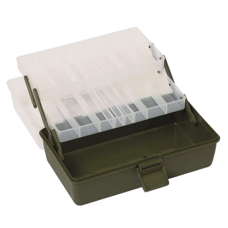 Kinetic Tackle Box Clear/Green - 36.8x21.4x20cm