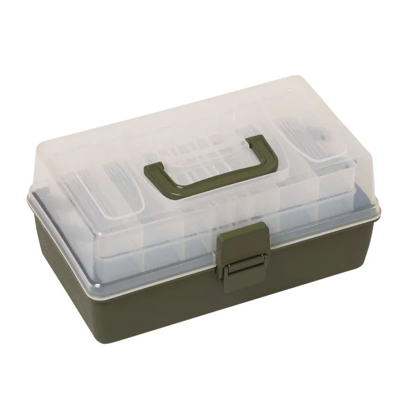 Kinetic Tackle Box Clear/Green - 36.8x21.4x20cm