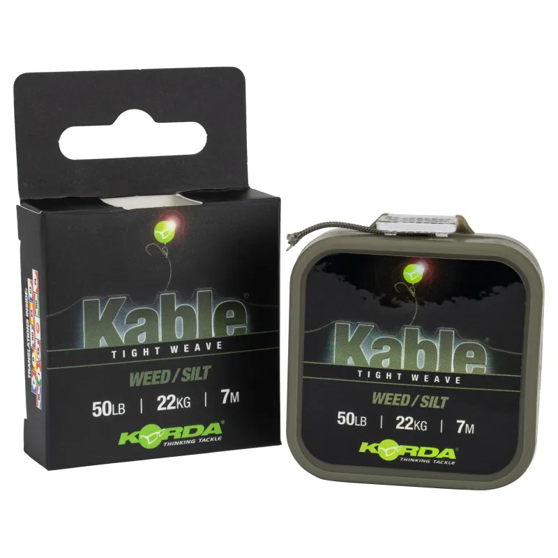 Korda Kable Tight Weave 7m - Weed