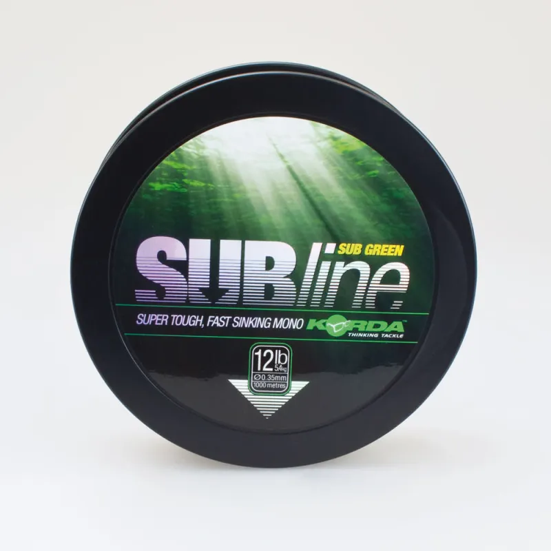 Korda SUBline 1000m - 0,35mm - Green - 12lb
