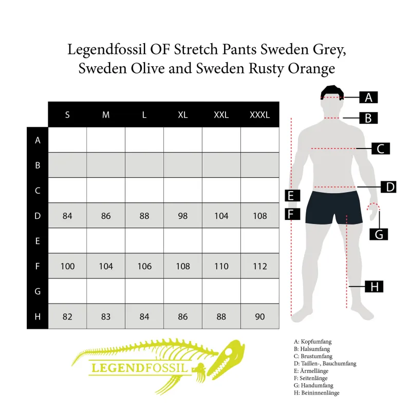Legendfossil OF Stretch Pants Sweden Grey - XL