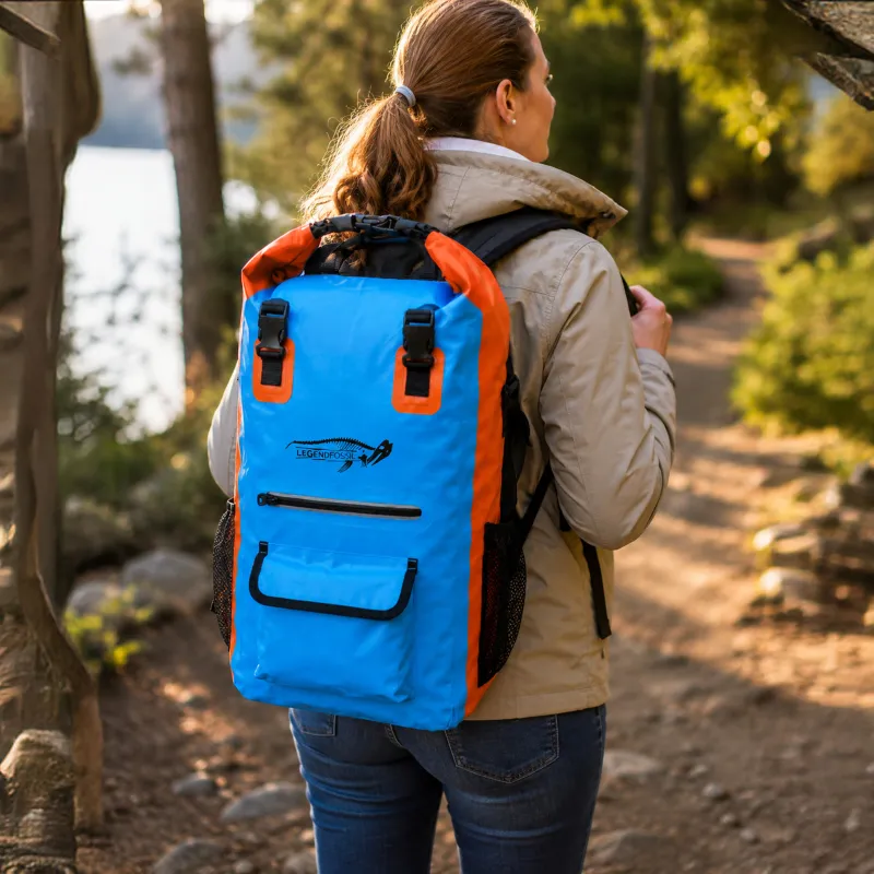 Legendfossil Tarpauline Rucksack "Traveller" blau-orange - 30L