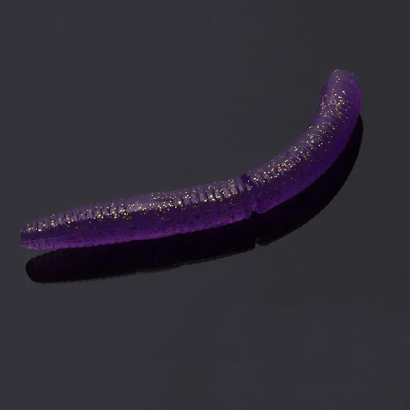 Libra Lures Fatty D´Worm 6,5cm - purple glitter - 10Stück