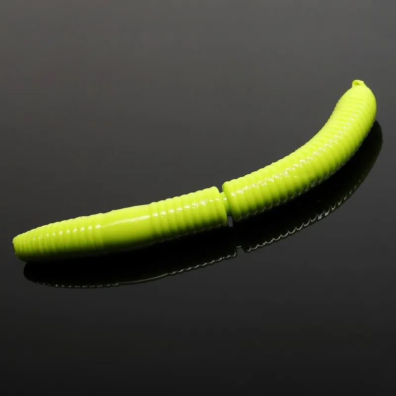 Libra Lures Fatty D´Worm Tournament 5,5cm - apple green - Cheese Flavour - 12Stück