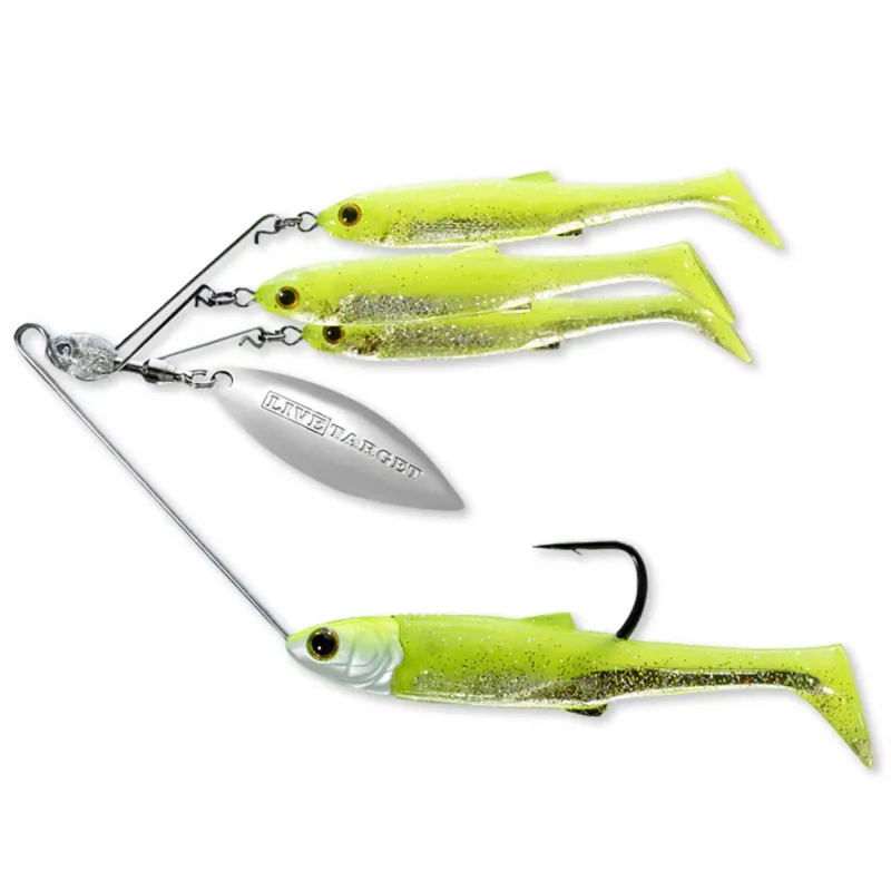 Live Target Baitball Spinner Rig L - 14g - Chartreuse/Silver