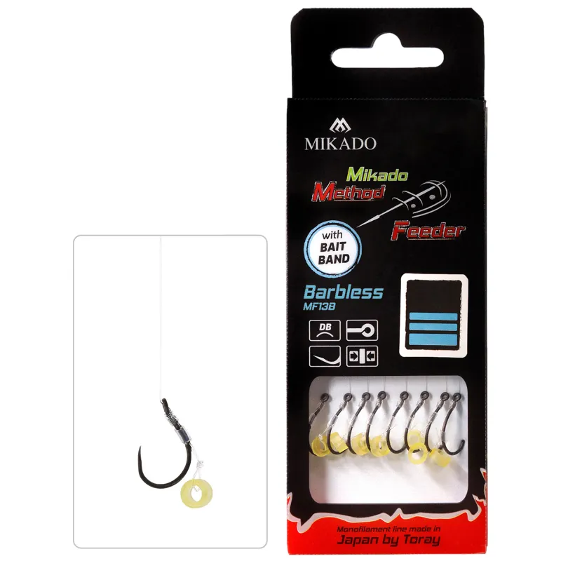 Mikado Method Feeder Rig - Mit Gummi Barbless Gr.8