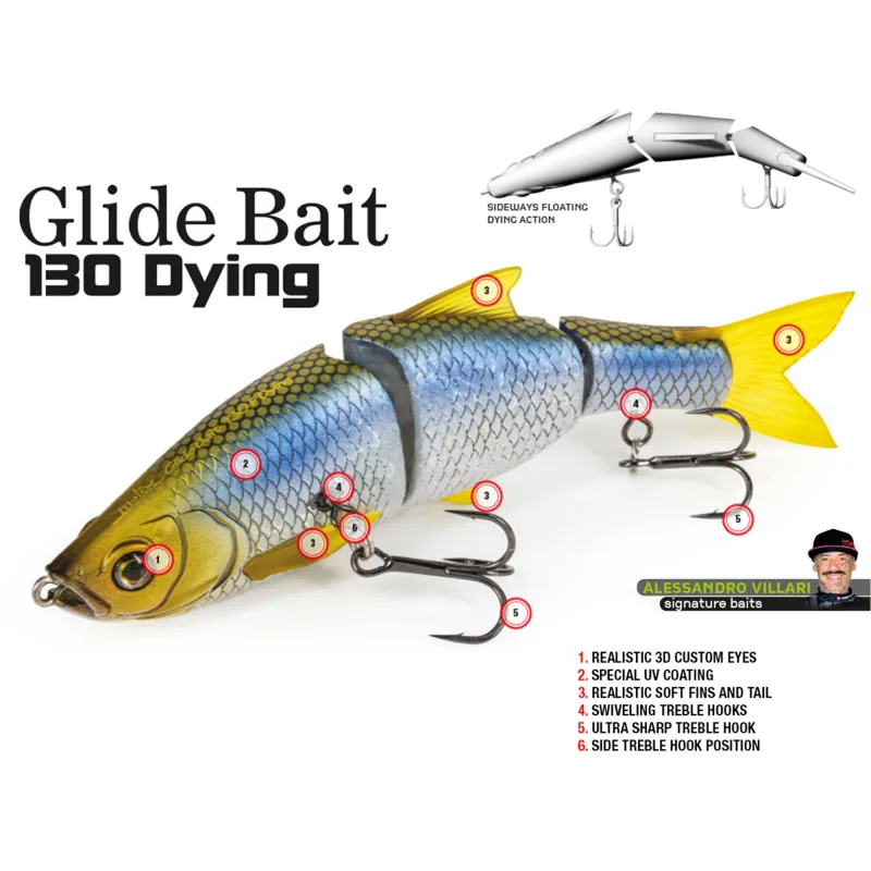 Molix Glide Bait 130F Dying 13cm - Mat White