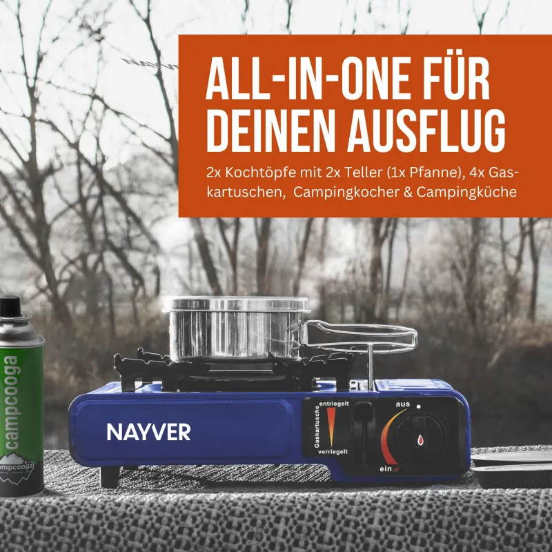 NAYVER Campingküche mit Zubehör