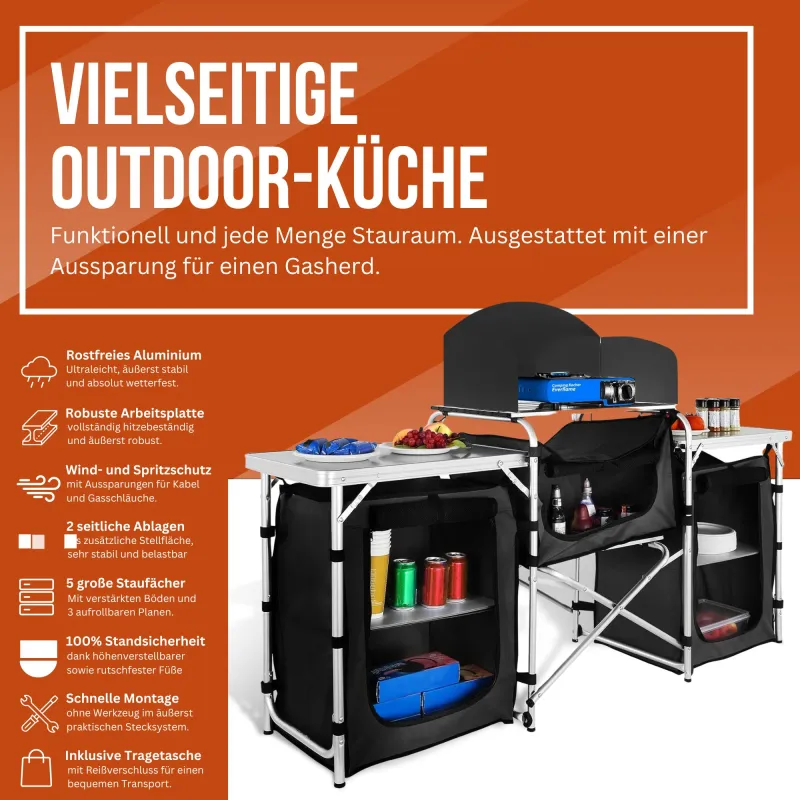 NAYVER Campingküche mit Zubehör