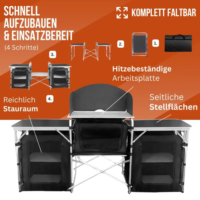 NAYVER Campingküche mit Zubehör