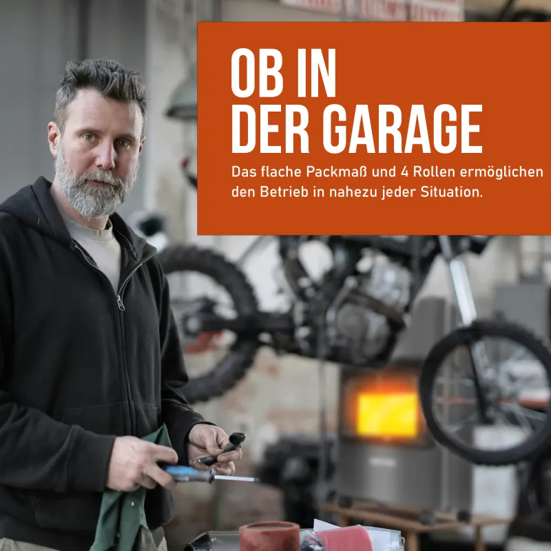 NAYVER Gasheizofen inkl. Schlauch und Druckminderer Grau
