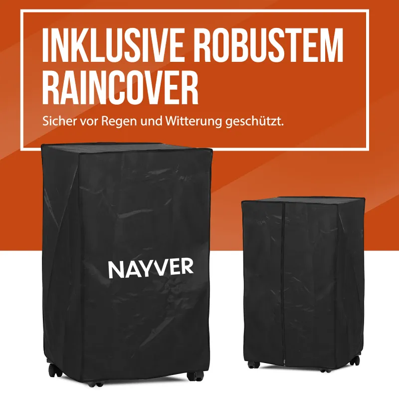 NAYVER Gasheizofen inkl. Schlauch und Druckminderer Rot