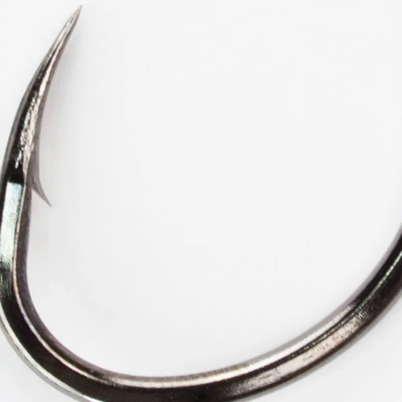 Owner Meeres Einzelhaken SSW Straight Eye Cutting Point (5180-171) Gr. 7/0 Black Chrome - Gr.7/0 - 3Stück