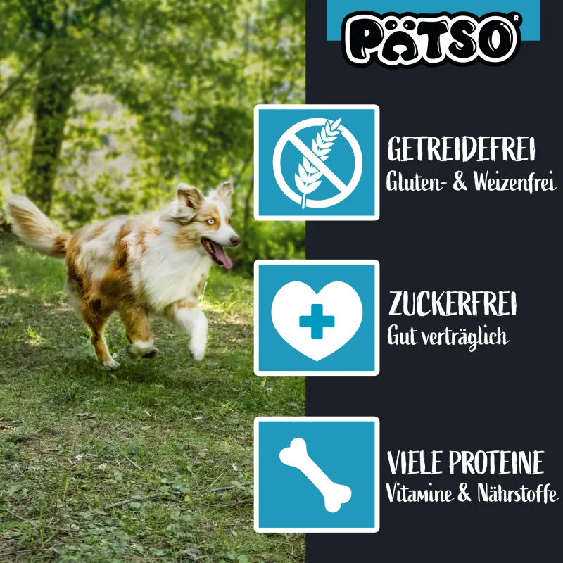 PÄTSO Hunde Snack 3er Pack 500g - Huhn + Lachs - Soft Bone