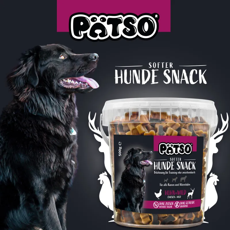 PÄTSO Hunde Snack 500g - Huhn + Wild - Soft Bone