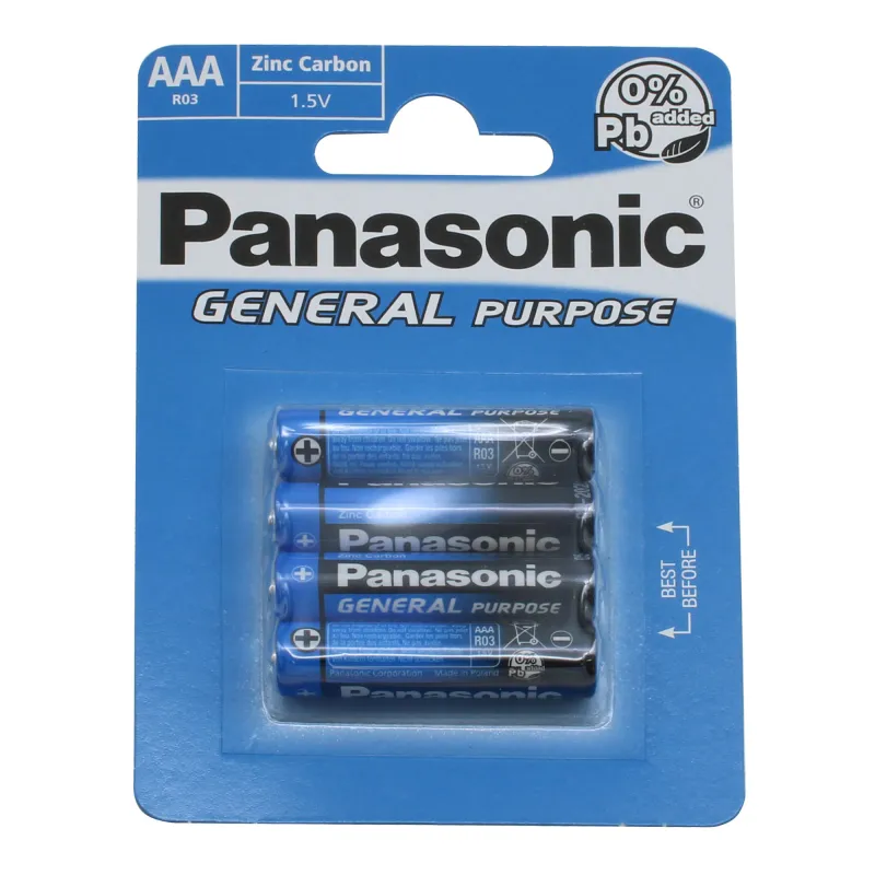 Panasonic General Purpose AAA R03 1,5V Zinc Carbon