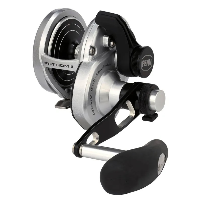 Penn Fathom™ II Lever Drag 2 Speed 15XN LH - 610m/ 0,29mm - 5,5:1 - 530g
