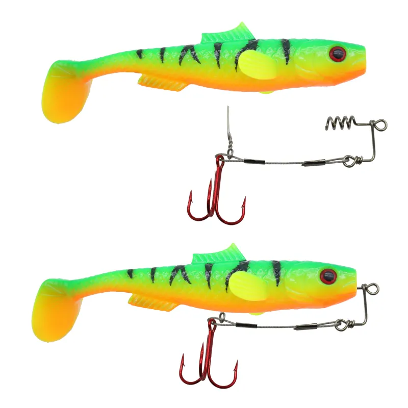 Pikezilla Pikezilla Shad mit Stingersystem 13cm - UV Massive Firetiger - 2 Stück