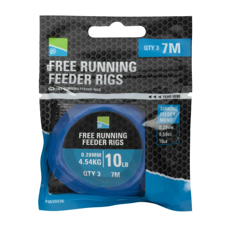 Preston Free Running Feeder Rigs 3Stück