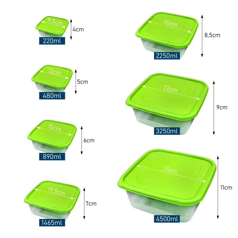 PrinceWare Fresh Box Set 7-tlg. eckig 220 - 4500ml Grün