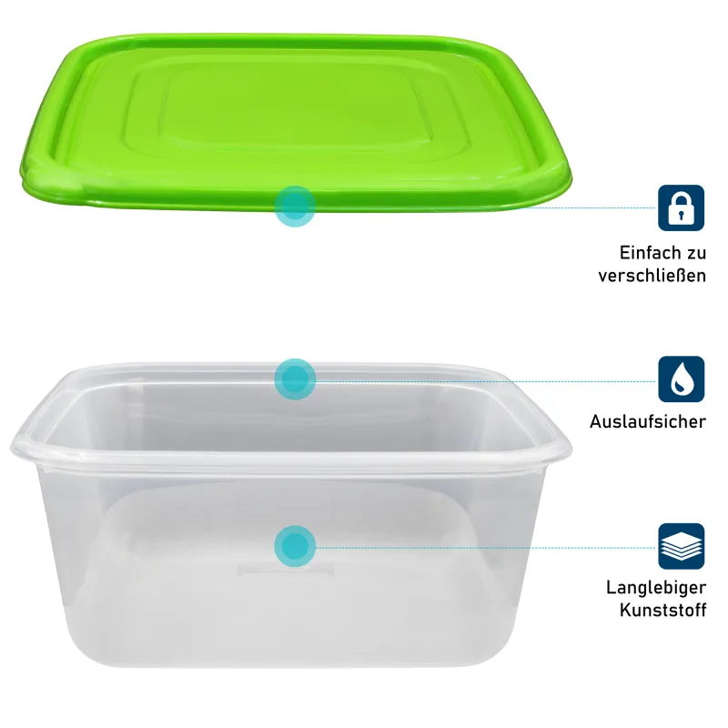 PrinceWare Fresh Box Set 7-tlg. eckig 220 - 4500ml Grün