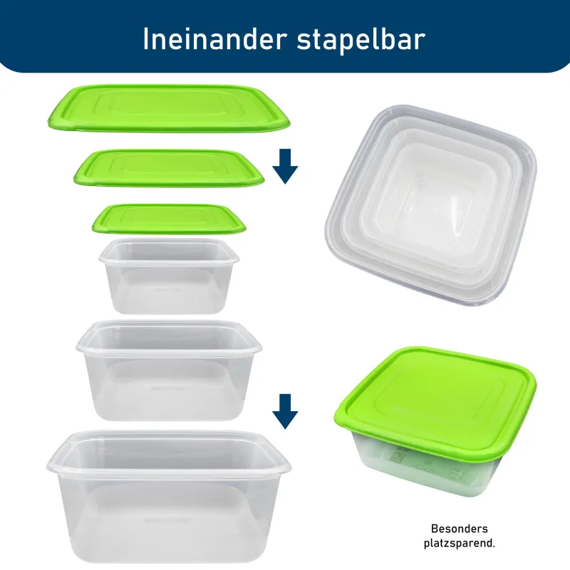 PrinceWare Fresh Box Set 7-tlg. eckig 220 - 4500ml Grün