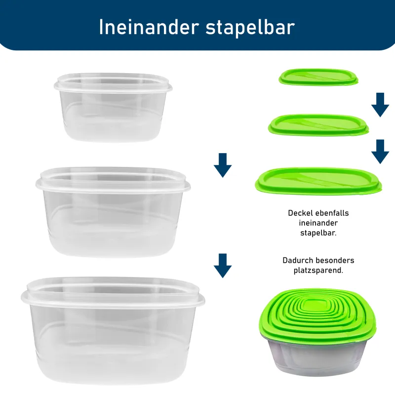 PrinceWare Fresh Box Set 8-tlg. eckig 100 - 5550ml Grün