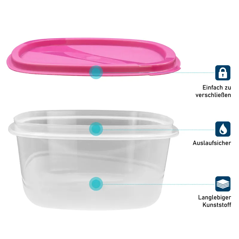 PrinceWare Fresh Box Set 8-tlg. eckig 100 - 5550ml Pink