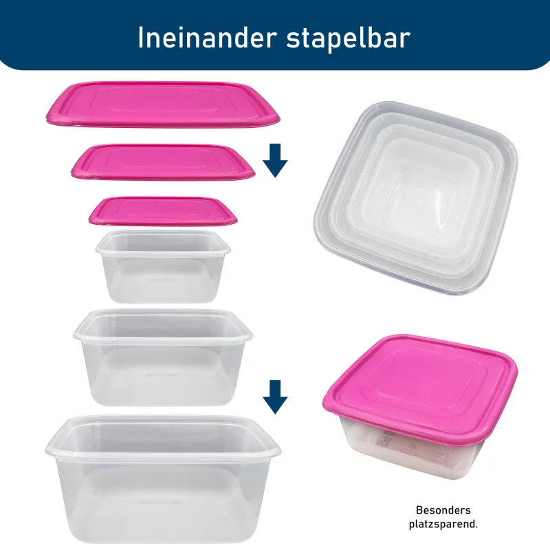 PrinceWare Fresh Box Set 7-tlg. eckig 220 - 4500ml Pink