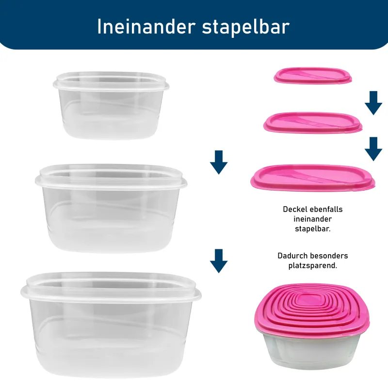 PrinceWare Fresh Box Set 8-tlg. eckig 100 - 5550ml Pink
