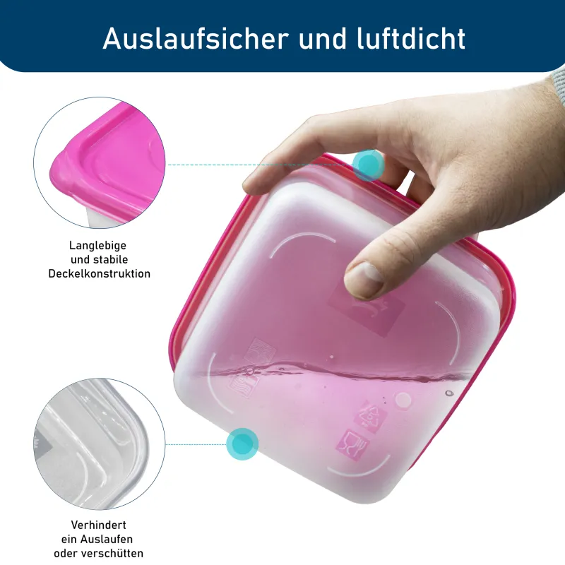 PrinceWare Fresh Box Set 7-tlg. eckig 220 - 4500ml Pink
