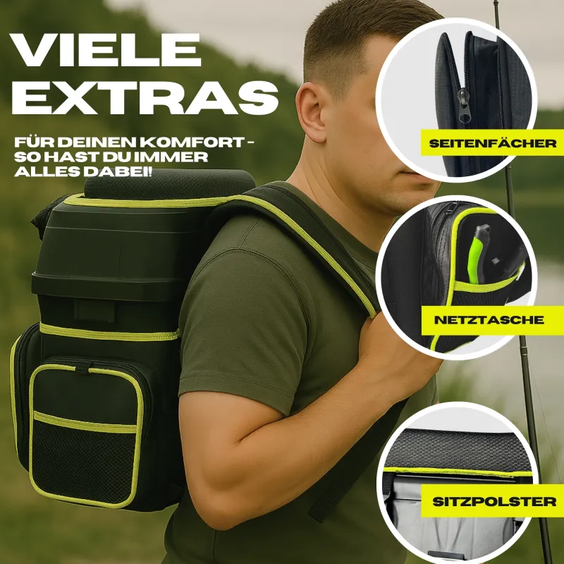 Pro Tackle Allround Sitzkiepe + 38 x 25 x 38,5 - Schwarz