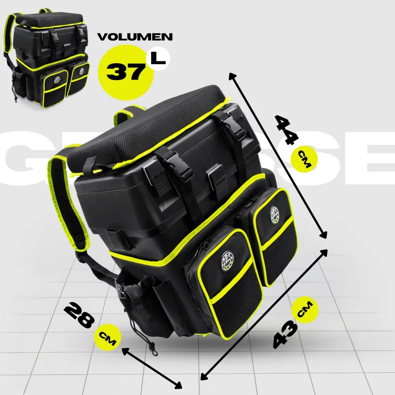 Pro Tackle Allround Sitzkiepe + 38 x 25 x 38,5 - Schwarz