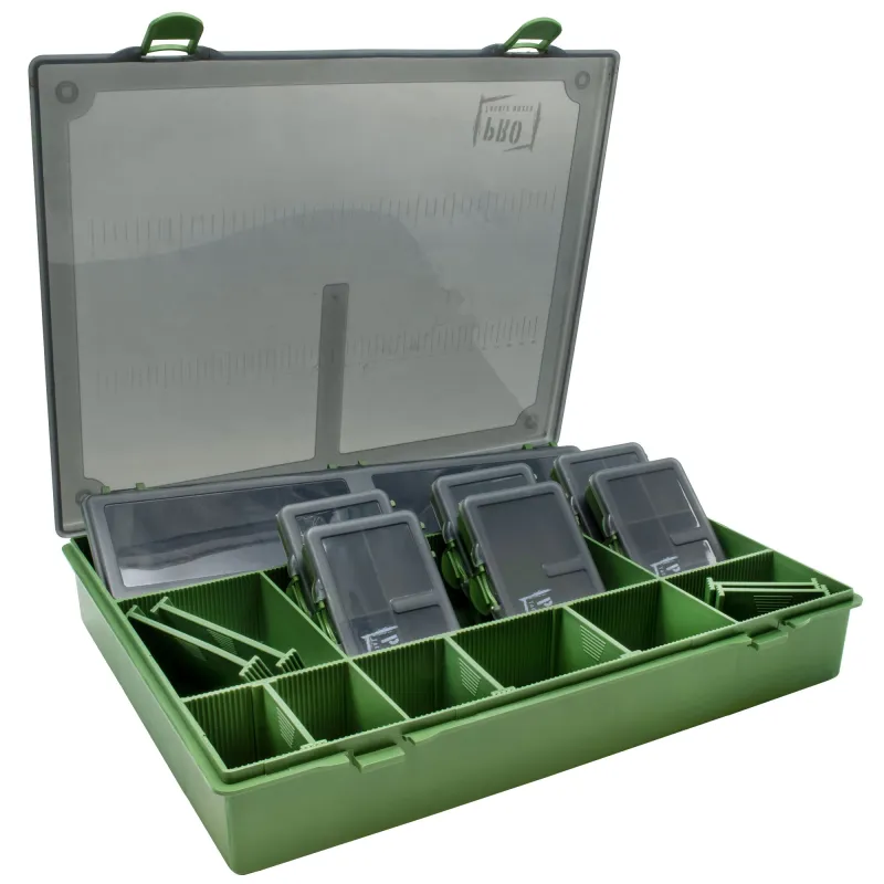 Pro Tackle Carp Rig Box Set 36,5 x 30 x 5,5 cm -schwarz/grün - 1Stück