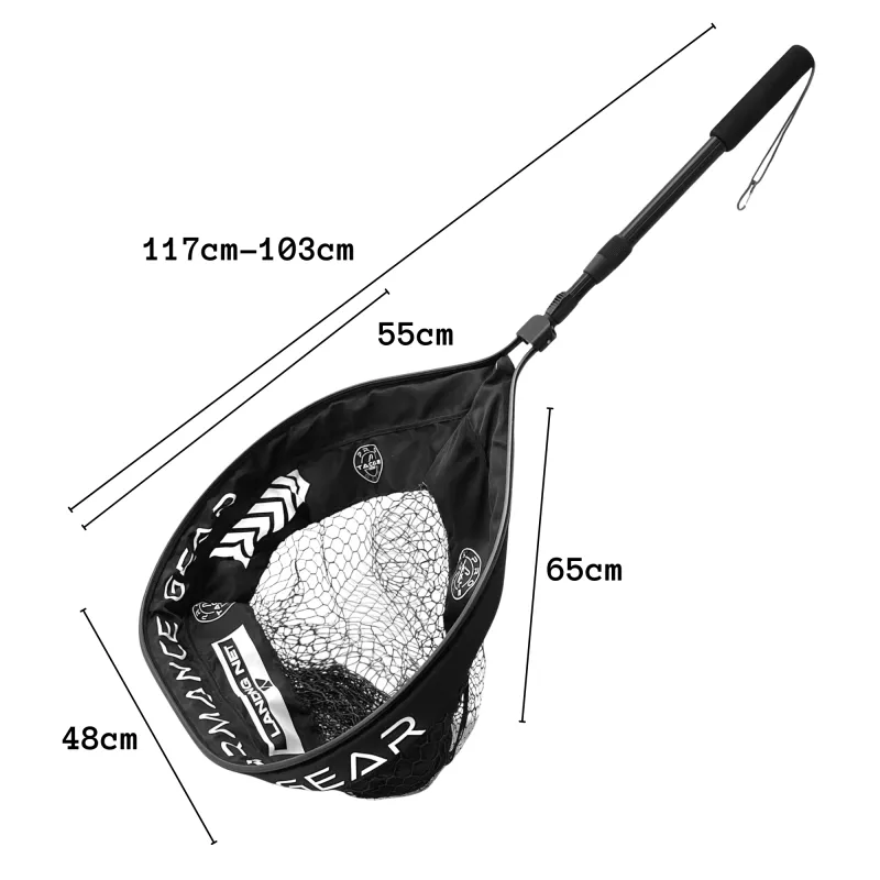 Pro Tackle Foldable Net L - 48x55cm - gummiert