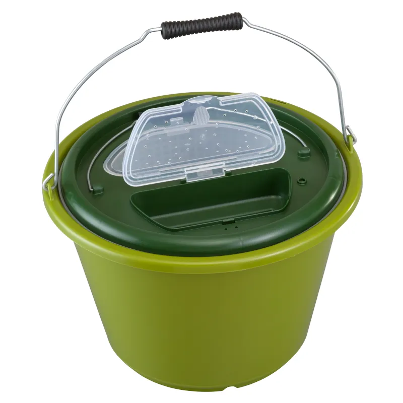Pro Tackle Köderfischeimer oliv-grün - 18l