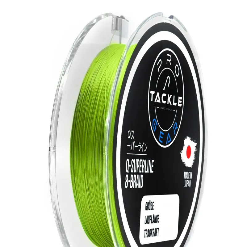 Pro Tackle Q-Superline 8-Braid 0,08mm - fluo green - 6,7kg - 150m