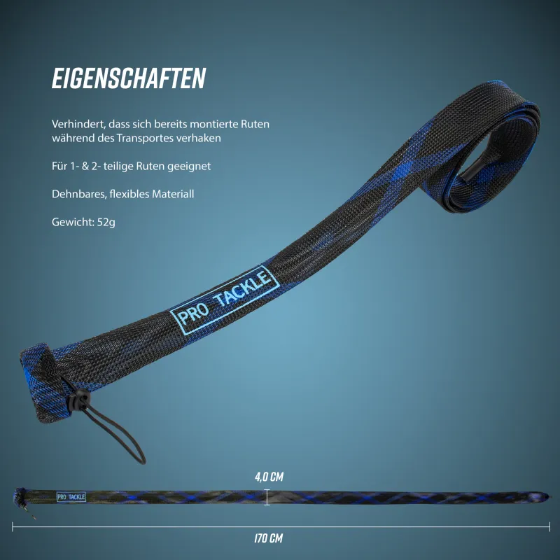 Pro Tackle Rod Sock Spinning 170cm - 4,0cm - schwarz/blau