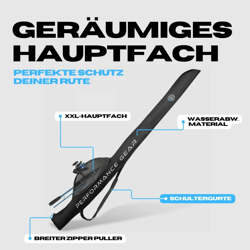 Pro Tackle STRIKE 1 Rod Case Schwarz - 130cm