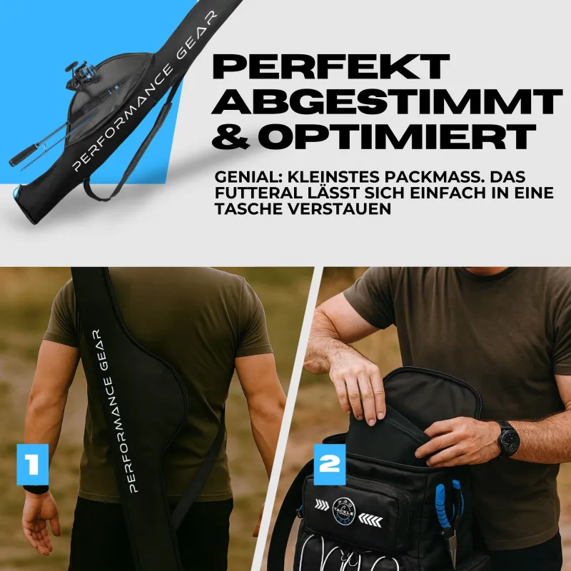 Pro Tackle STRIKE 1 Rod Case Schwarz - 130cm