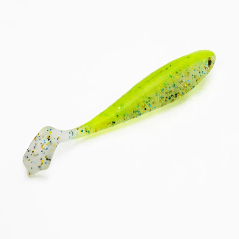 RD Rubber Duck Shad 6.5cm - Motoroil Pineapple Flake - 1.6g - 8 Stück