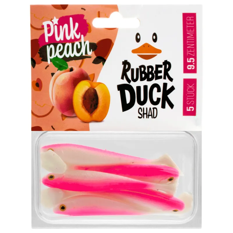 RD Rubber Duck Shad 9.5cm - Pink Peach - 6g - 5 Stück