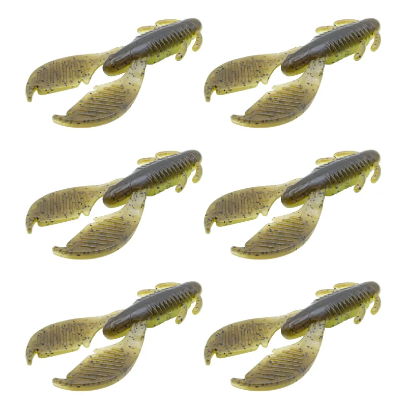 Reins AX Craw 3.5in - Green Pumpkin Chart Melon - 6 Stück